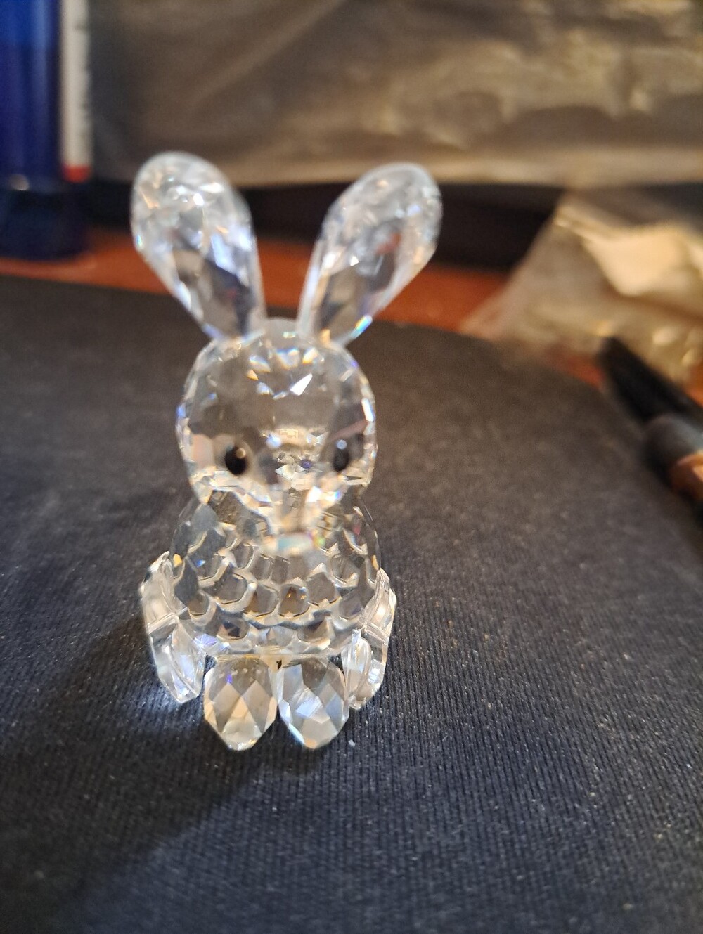 Vintage 1990 Swarovski Crystal Mother Rabbit Repaired 7623 055